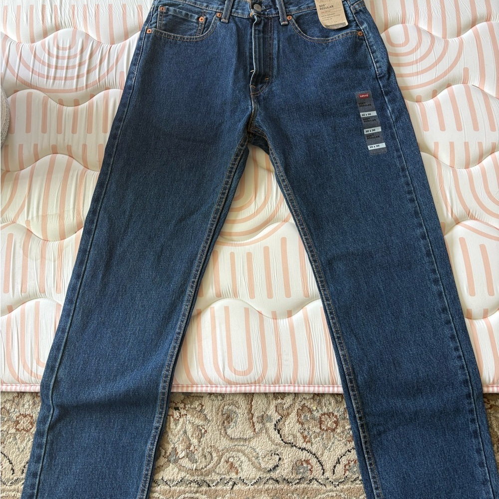 Levi's Men’s Straight Jeans in Deep Blue Denim